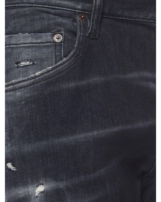 Jeans skater in denim di cotone stretch di DSquared² in Blue da Uomo