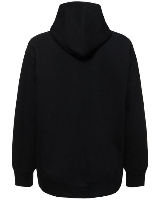 Comme des Garçons Black Printed Logo Cotton Hoodie for men