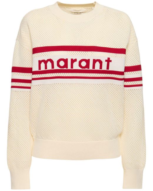 Isabel Marant Pink Arwen Logo Cotton Blend Sweater for men