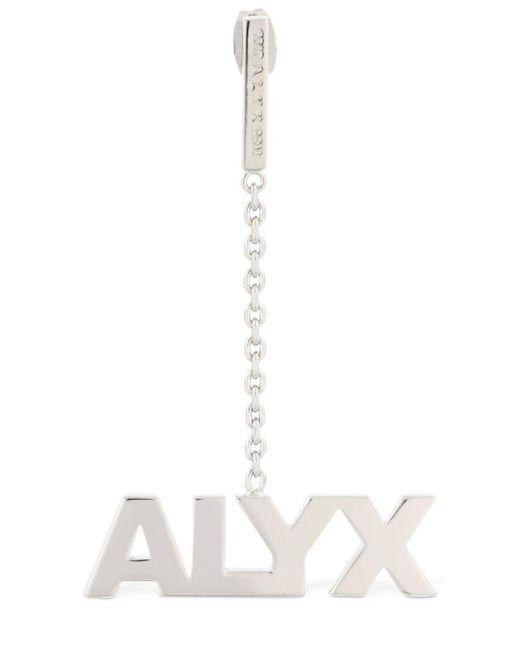 1017 ALYX 9SM White Logo Pendant Mono Earring