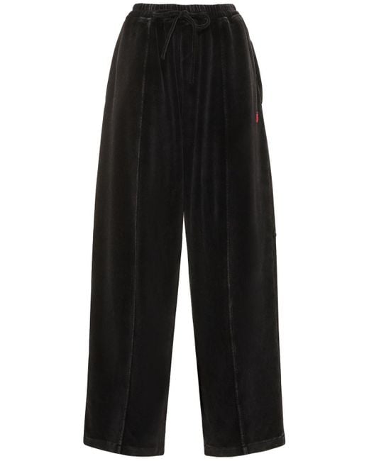 Pantaloni in felpa di misto cotone di Alexander Wang in Black