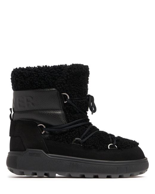 Femme Après-Skis En Cuir Et Daim Chamonix 20 Mm Bogner en coloris Black