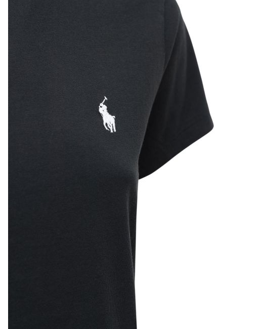 Polo Ralph Lauren Black T-shirt Aus Baumwolljersey Mit Logo