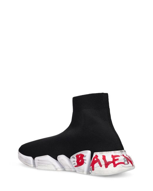 Balenciaga White 30mm Speed 2.0 Recycled Knit Sneakers