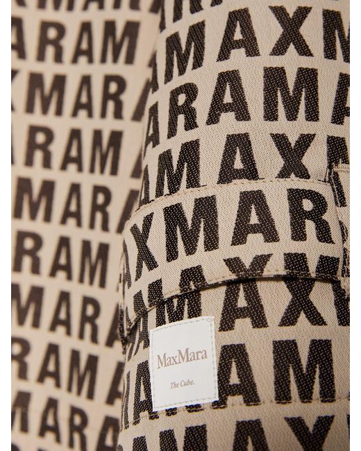 Max Mara Multicolor Jacqueline Logo Jacquard Short Jacket