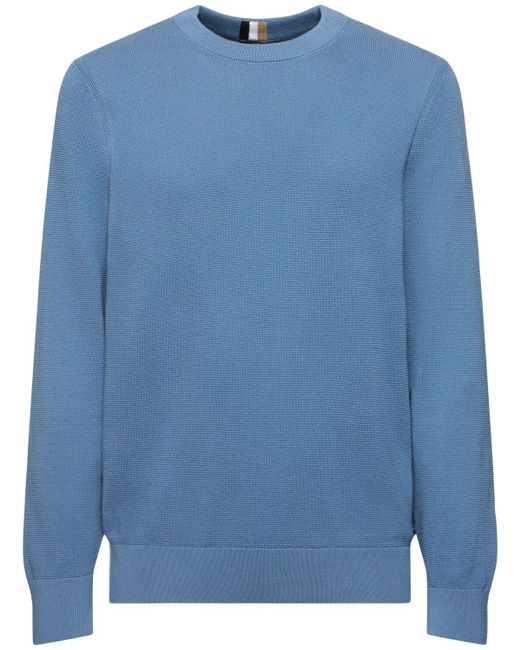 Boss Blue Ecaio Knit Sweater for men
