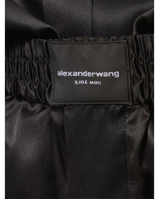 Alexander Wang Black Langärmeliger Seidenanzug Mit Knopfverschluss
