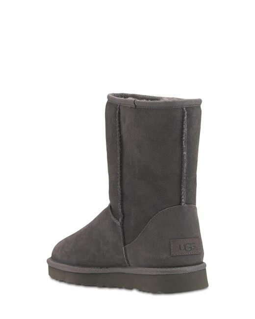 UGG 10mm Classic Short Ii Shearling Boots in Grey (Black) | Lyst