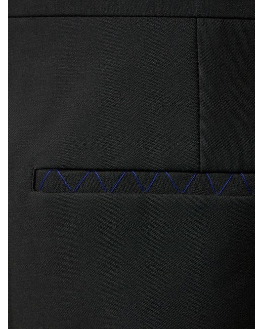 Pantalones sastre de lana Burberry de hombre de color Black