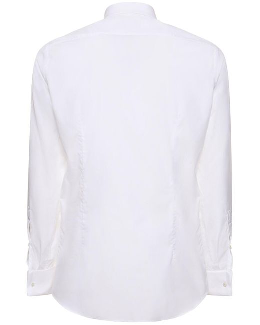 Lardini Abendhemd Aus Baumwollpopeline in White für Herren