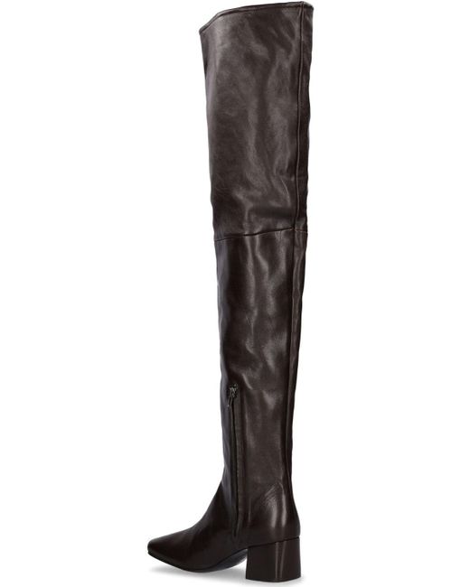 Lemaire Black 55Mm Leather Over-The-Knee Boots