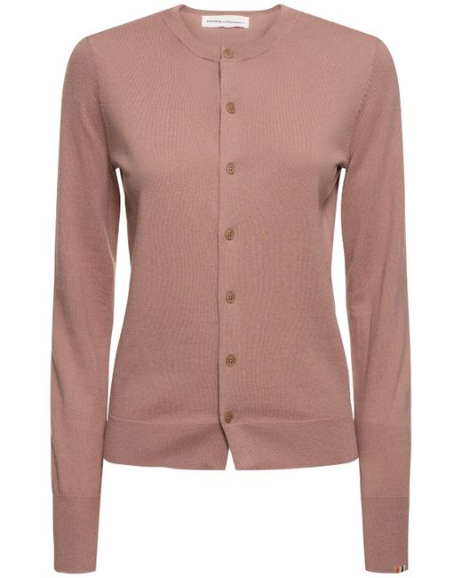 Cárdigan de algodón y cashmere Extreme Cashmere de color Pink