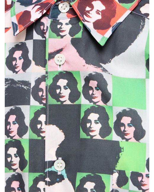 メンズ Comme des Garçons Andy Warhol コットンポプリンシャツ Green
