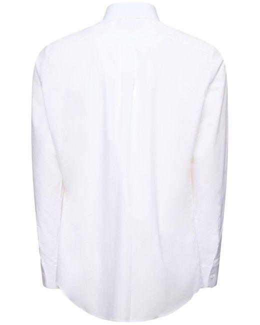 Chemise en popeline de coton Dolce & Gabbana pour homme en coloris White