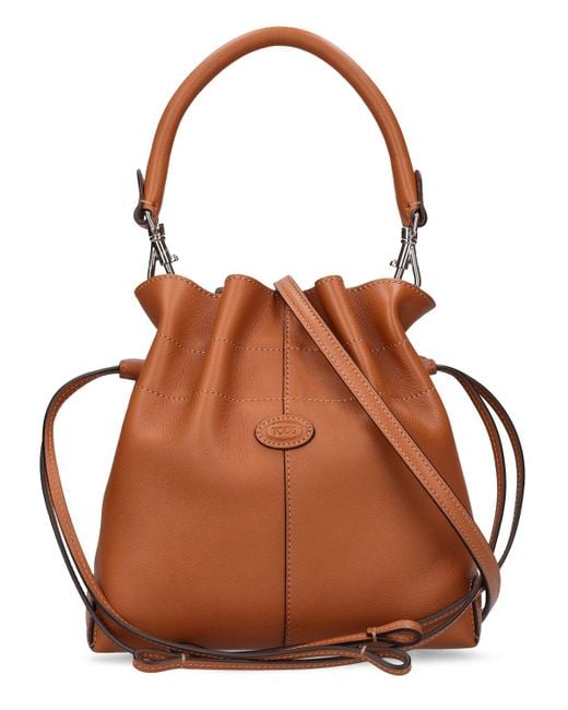 Tod's Brown Damen Mini Beuteltasche Aus Leder „Dbs“
