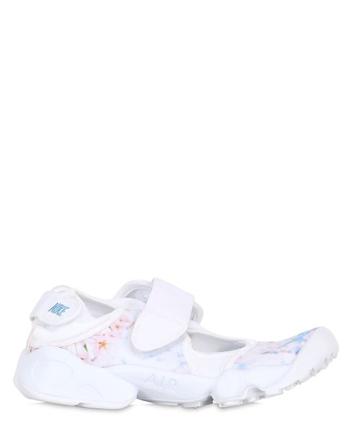 Nike Synthetic Air Rift Cherry Blossom Nylon Sneakers in White | Lyst