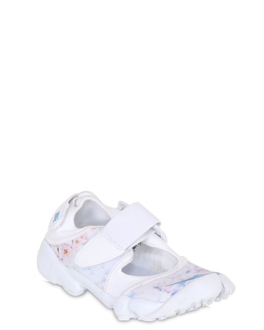 Nike Air Rift Cherry Blossom Nylon Sneakers in White | Lyst