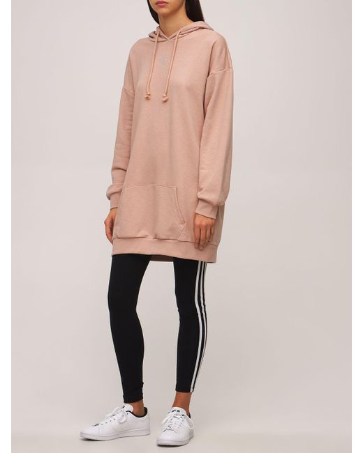 Vestido Sudadera Con Capucha adidas Originals de color Neutro | Lyst
