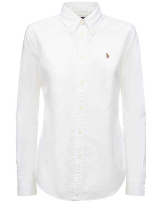 Polo Ralph Lauren White Kendall Cotton Poplin Shirt