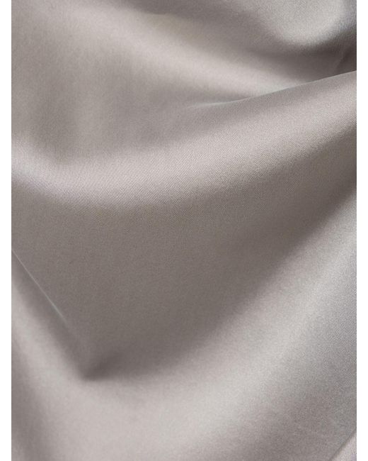 Robe longue en soie mélangée St. Agni en coloris White