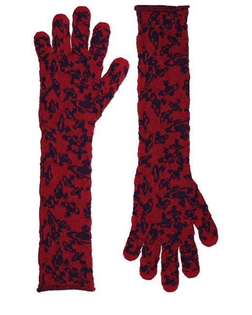 Vivienne Westwood Purple Knitted Long Gloves
