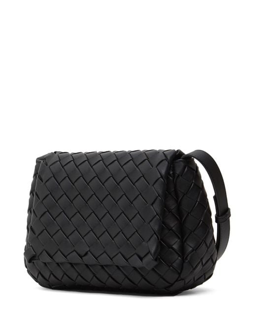 Bottega Veneta Black Small Cobble Leather Messenger Bag for men