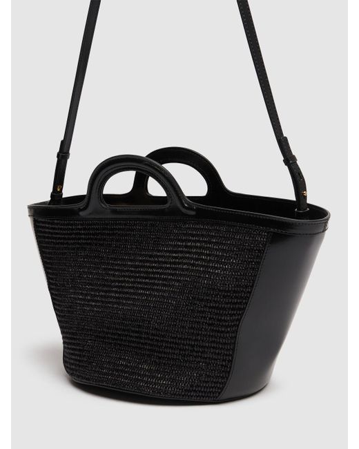 Marni Black Kleine Tasche Mit Raffiaeffekt "tropicalia"