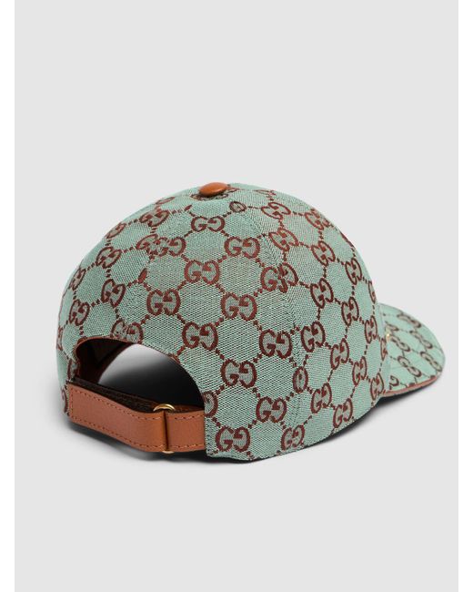 Gorra de baseball de lona Gucci de color Gray