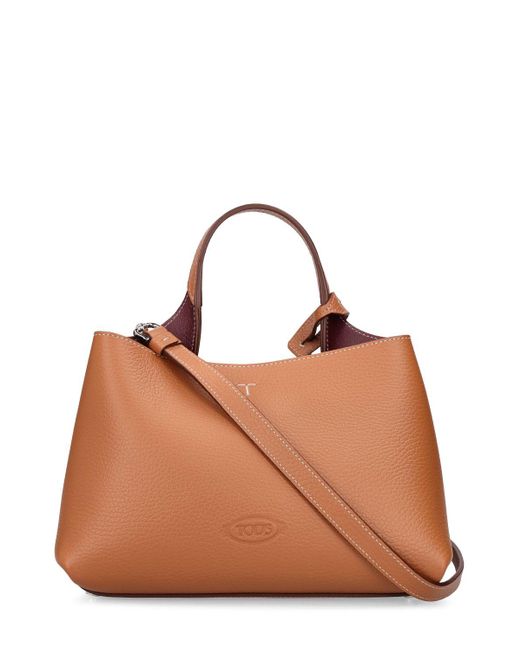 Tod's Brown Micro Apa Top Handle Leather Bag