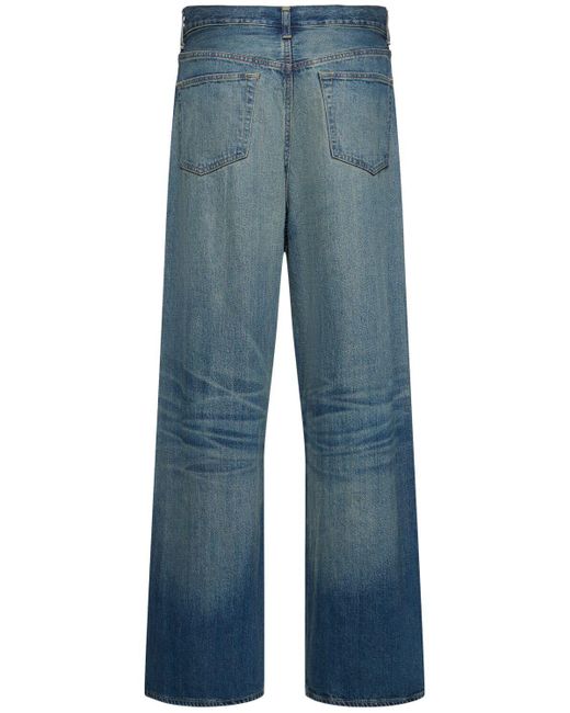 Jeans ampi in denim di cotone di Junya Watanabe in Blue