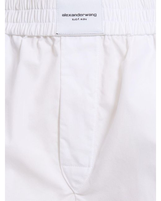 Shorts bóxer de algodón Alexander Wang de color White