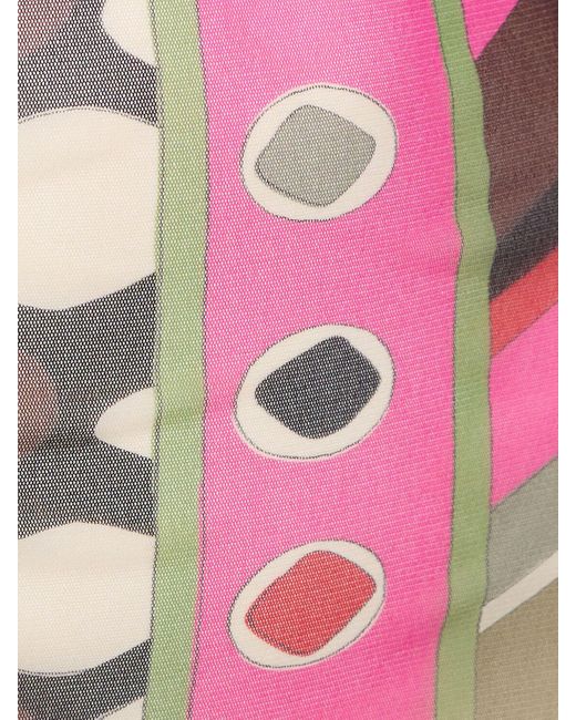 T-shirt a maniche lunghe in tulle di Emilio Pucci in Pink