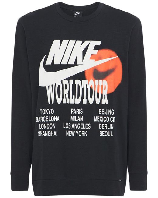 Nike T-shirt Mit Druck "world Tour" in Schwarz für Herren - Lyst