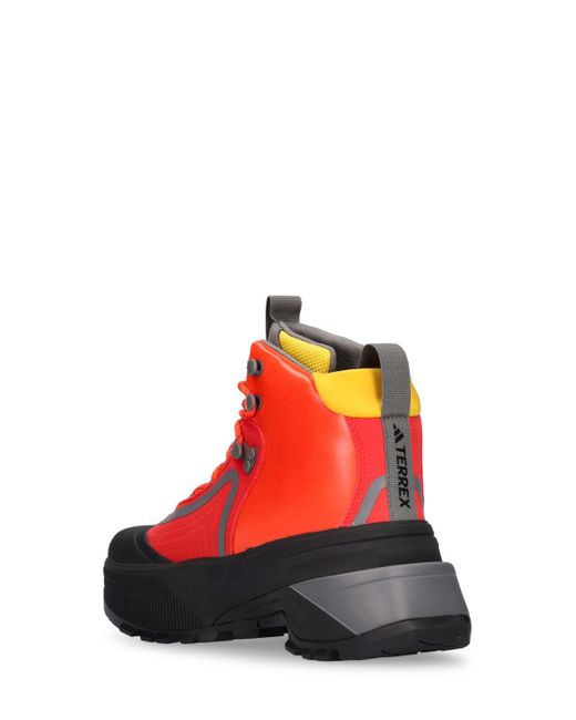 Adidas By Stella McCartney Red Terrex Hiking Boots