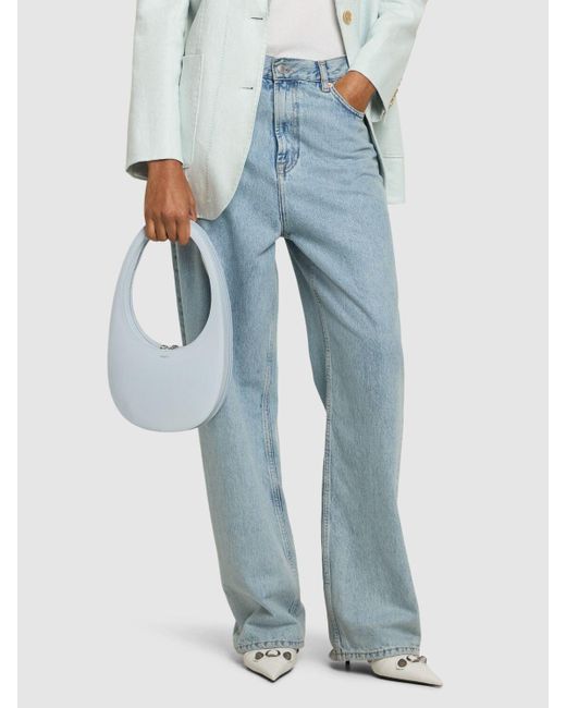 Coperni White Swipe Gloss Leather Shoulder Bag