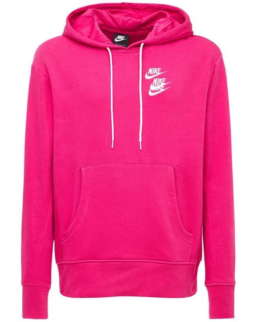 Nike Hoodie Aus Fleece "world Tour" in Pink für Herren
