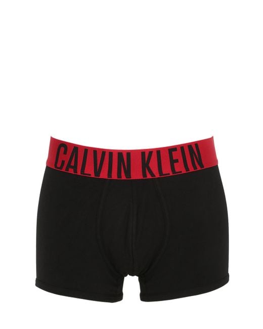 Calvin Klein Black Power Red Cotton Jersey Boxer Briefs for men