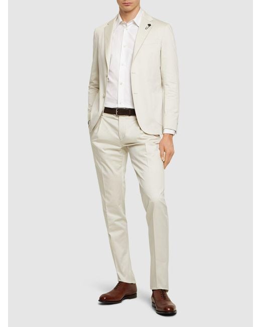 Lardini Natural Stretch Cotton Evening Suit for men