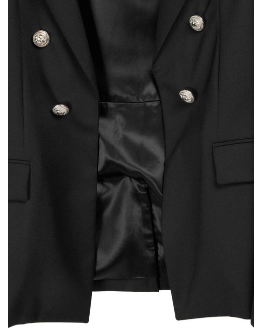 Balmain Black Wool Single Breasted Blazer for men