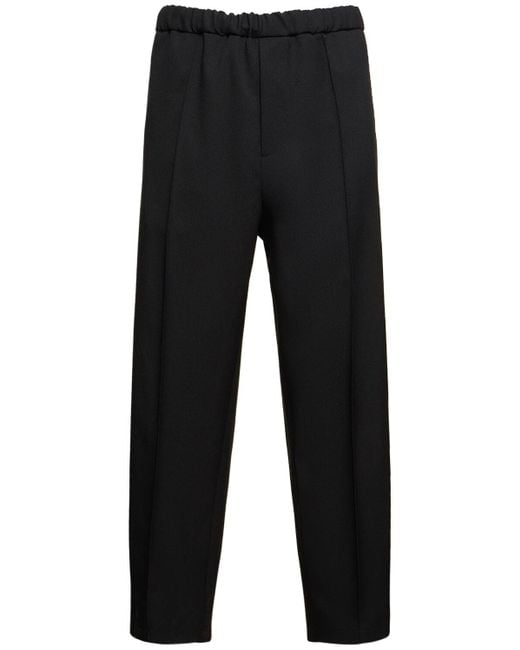 Jil Sander Black Relaxed Fit Cropped Leg Pants for men