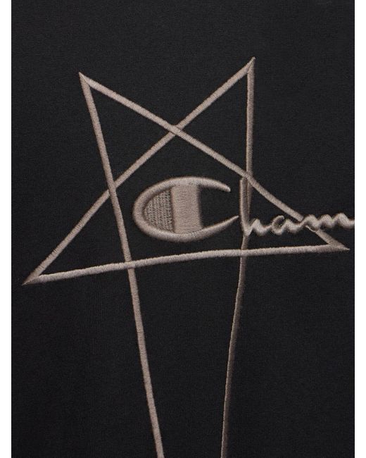 T-shirt tommy t in jersey con logo di Rick Owens in Black da Uomo