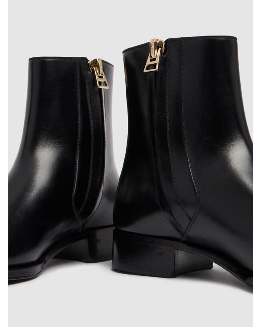 メンズ Tom Ford Edgar レザージップブーツ Black
