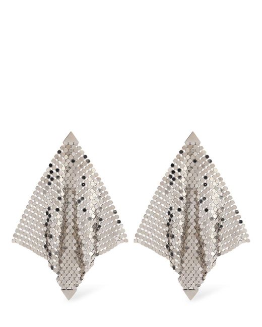 Rabanne Natural Draped Chainmail Pendant Earrings