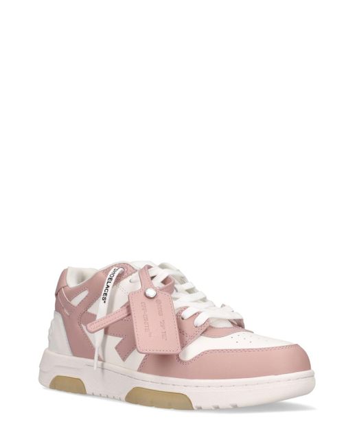 Off-White c/o Virgil Abloh Pink 30mm Out Of Office Leather Sneakers