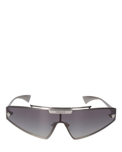 Gafas de sol de metal Versace de color Gray