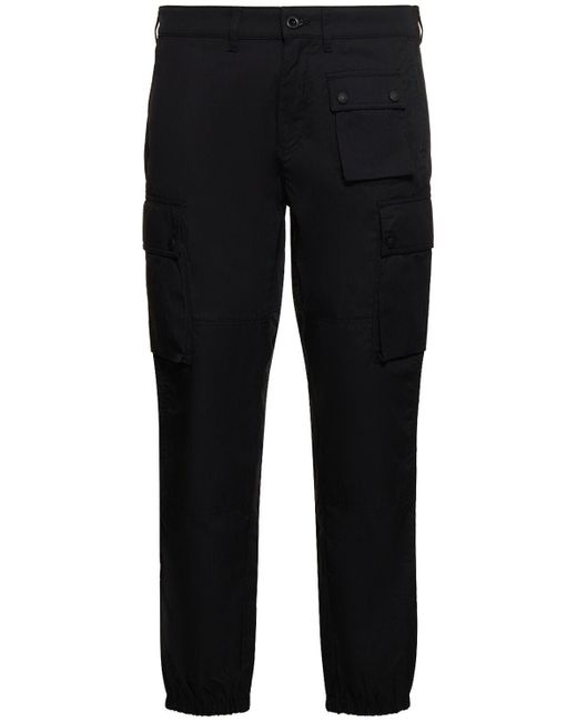 Belstaff Cotton Gabardine Cargo Pants in Black for Men Lyst