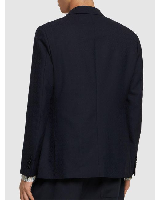 Etro Blue Roma Wool & Cashmere Blazer for men