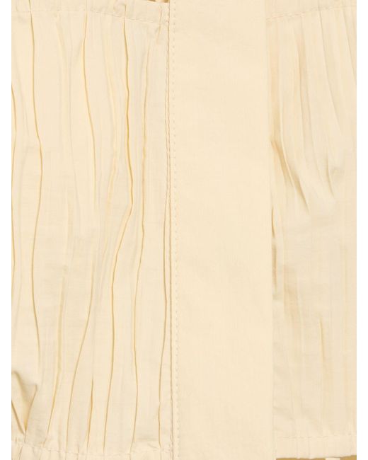 Nanushka Natural Popeline-hemd Mit Plissees "satu"
