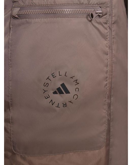 Adidas By Stella McCartney Brown Nylon Puffer Coat