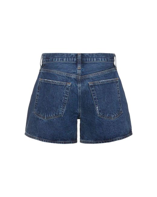 Agolde Blue Parker Organic Cotton Long Shorts